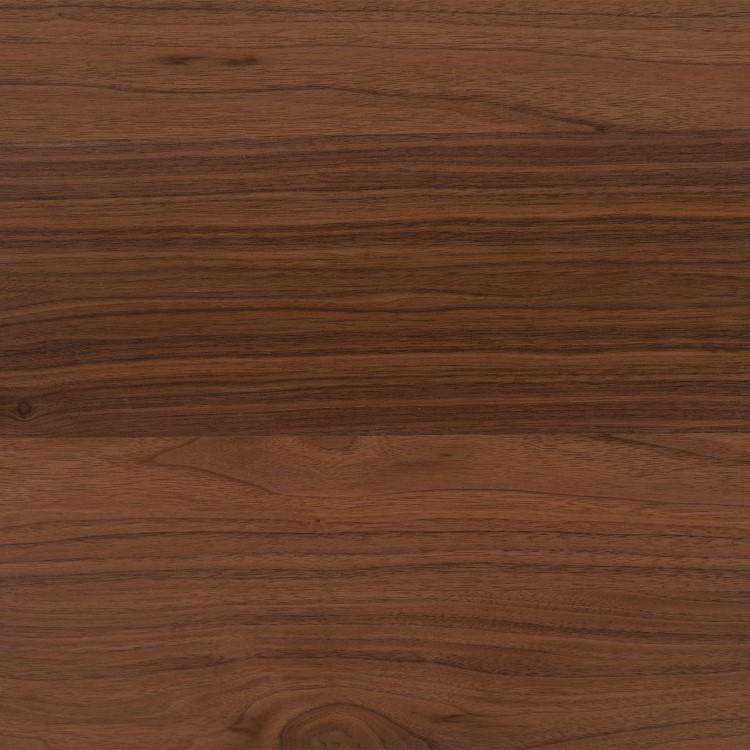 Walnut Trestle Table with Black Metal Legs - Seats 6 - Cooper