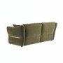 Khaki Green Velvet 3 Seater Pull Out Sofa Bed - Carmela