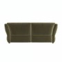 Khaki Green Velvet 3 Seater Pull Out Sofa Bed - Carmela