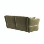Khaki Green Velvet 3 Seater Pull Out Sofa Bed - Carmela