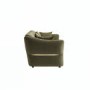 Khaki Green Velvet 3 Seater Pull Out Sofa Bed - Carmela