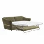 Khaki Green Velvet 3 Seater Pull Out Sofa Bed - Carmela