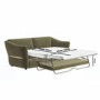 Khaki Green Velvet 3 Seater Pull Out Sofa Bed - Carmela