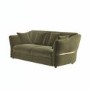Khaki Green Velvet 3 Seater Pull Out Sofa Bed - Carmela