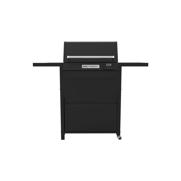 Crossray Trolley for Electric BBQ with Foldable Side Shelves