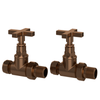 Bronze Cross Head Traditional Straight Radiator Valves