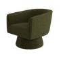 Green Boucle Swivel Armchair - Cairo