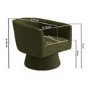 Green Boucle Swivel Armchair - Cairo