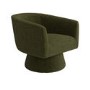 Green Boucle Swivel Armchair - Cairo
