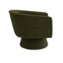 Green Boucle Swivel Armchair - Cairo