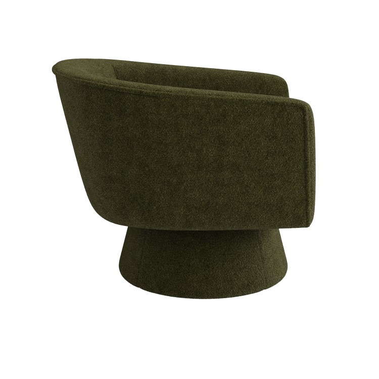 Green Boucle Swivel Armchair - Cairo