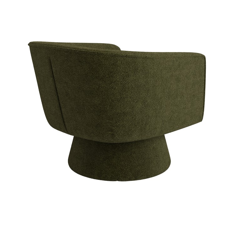 Green Boucle Swivel Armchair - Cairo