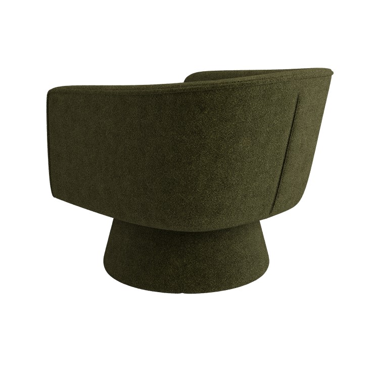 Green Boucle Swivel Accent Chair - Cairo
