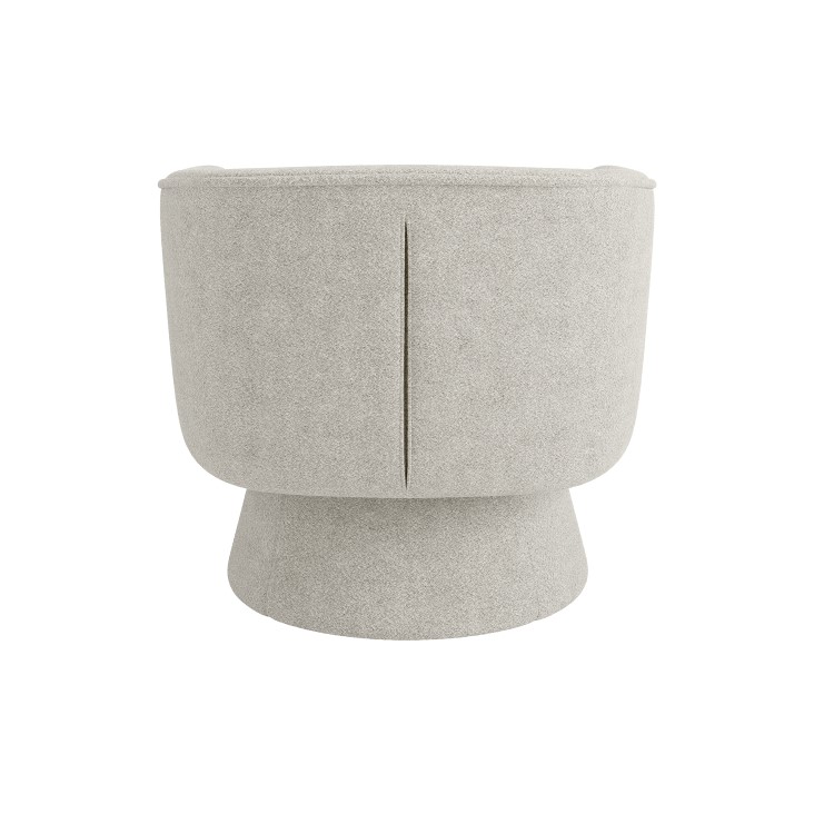 Beige Boucle Swivel Accent Chair - Cairo
