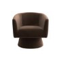 Brown Velvet Swivel Armchair - Cairo