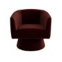 Deep Red Velvet Swivel Accent Chair - Cairo