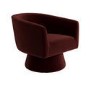 Deep Red Velvet Swivel Accent Chair - Cairo