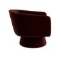 Deep Red Velvet Swivel Accent Chair - Cairo