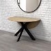 Small Light Oak Drop Leaf Space Saving Round Dining Table - Seats 2-4 - Carson