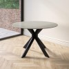 Small Grey Drop Leaf Space Saving Round Dining Table - Seats 2-4 - Carson