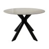 Small Grey Drop Leaf Space Saving Round Dining Table - Seats 2-4 - Carson