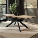 CRS007 Large Light Oak Extendable Dining Table - Seats 6 - 8 - Carson