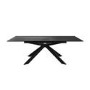 Large Black Oak Extendable Dining Table - Seats 6 - 8 - Carson