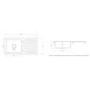 Single Bowl Inset White Ceramic Kitchen Sink with Reversible Drainer - Rangemaster Rustic