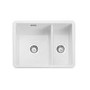 Rangemaster Rustiqe 1.5 Bowl Undermount White Ceramic Kitchen Sink