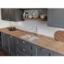Rangemaster Rustiqe 1.5 Bowl Undermount White Ceramic Kitchen Sink