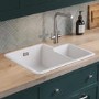 Rangemaster Rustiqe 1.3 Bowl Undermount and Inset White Ceramic Kitchen Sink