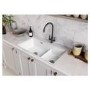 Rangemaster Rustique Double Bowl Inset / Undermount White Ceramic Kitchen Sink