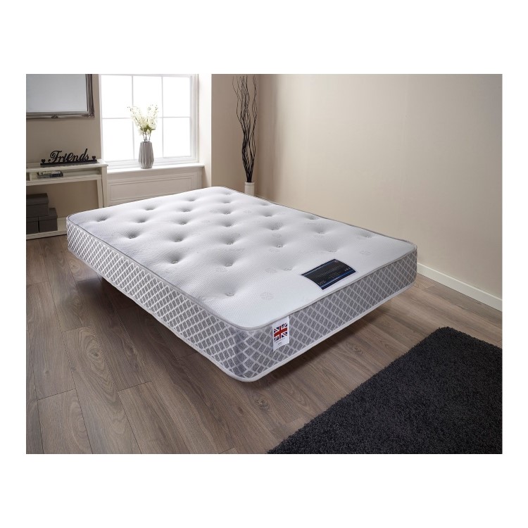 Crystal Sprung and Memory Foam Sleep Mattress Double 4ft6