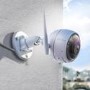 GRADE A1 - EZVIZ ezGuard Plus 1080p Outdoor WiFi Smart Home Security Camera With Siren And Strobe Light Works with Alexa