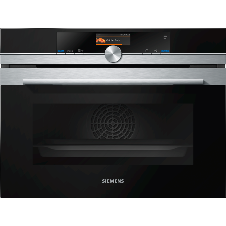 Refurbished Siemens iQ700 CS656GBS7B 60cm Single Built In Electric Oven with Steam Function Stainless Steel