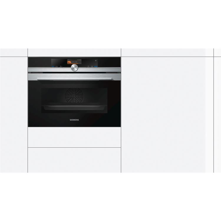 Refurbished Siemens iQ700 CS656GBS7B 60cm Single Built In Electric Oven with Steam Function Stainless Steel