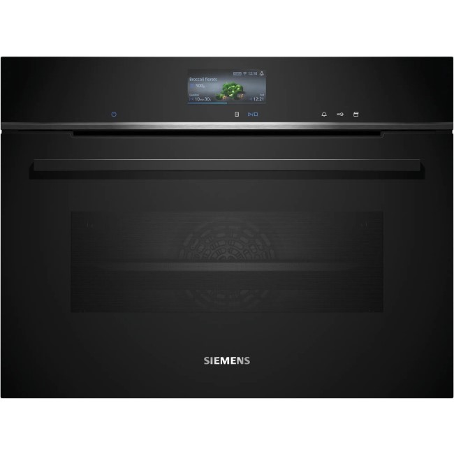 Siemens iQ700 Compact Oven with Steam Function - Black