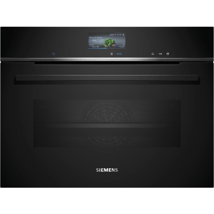 Siemens iQ700 CS736G1B1 Compact Oven with Steam Function - Black