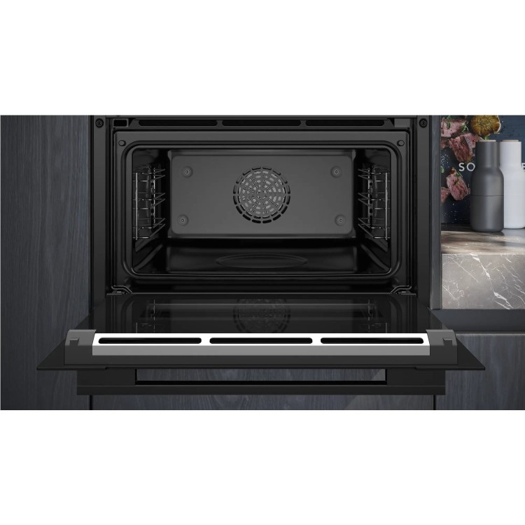 Siemens iQ700 CS736G1B1 Compact Oven with Steam Function - Black
