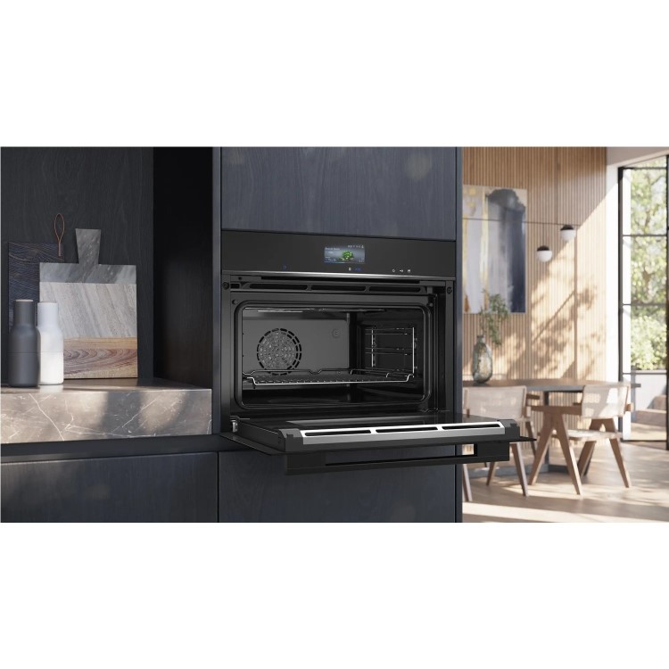 Siemens iQ700 CS736G1B1 Compact Oven with Steam Function - Black