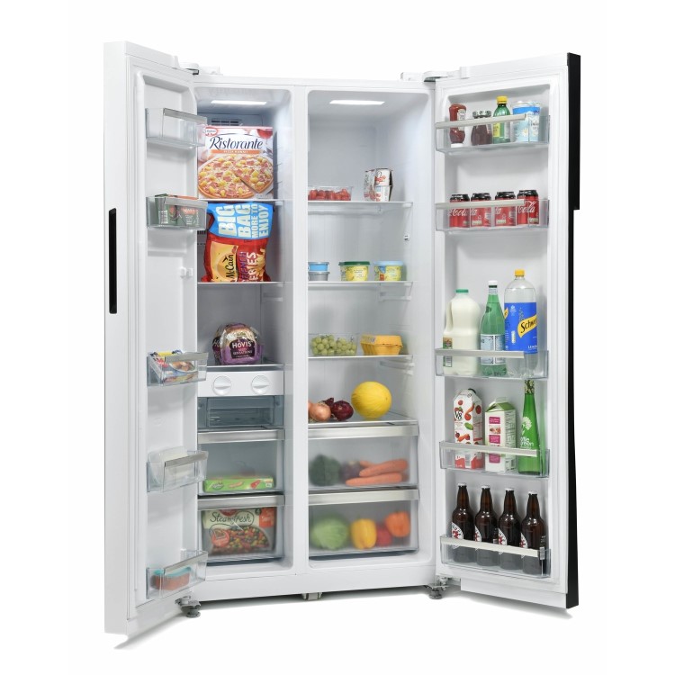 Montpellier CSBYS500BW 510 Litre American Style Fridge Freezer Frost Free 2 Door 89.5cm Wide - White