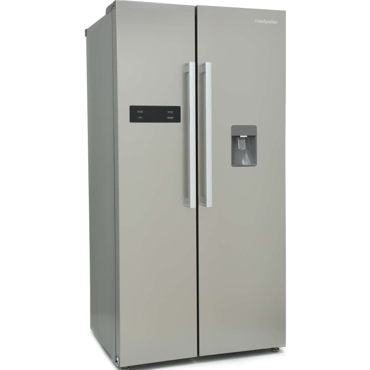 Refurbished Montpellier CSBYS600DS 510 Litre American Style Fridge Freezer Silver