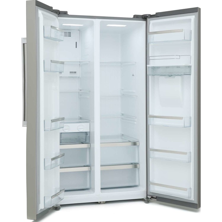 Refurbished Montpellier CSBYS600DS 510 Litre American Style Fridge Freezer Silver