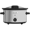 Crock Pot CSC044 3.5 Litre Slow Cooker With Hinged Lid - Stainless Steel