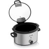 Crock Pot CSC044 3.5 Litre Slow Cooker With Hinged Lid - Stainless Steel