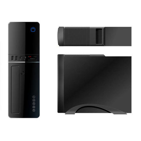 CiT S012B Slim micro-ATX Computer Case with 300W Power Supply