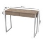 Compact Oak Effect Wooden Desk with 2 Drawers - Casey