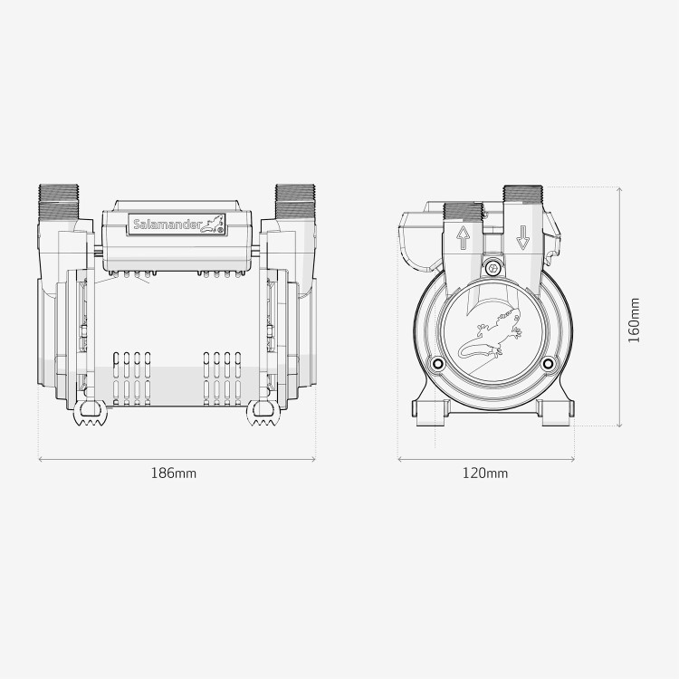GRADE A1 - Salamander CT Force 2 Bar Positive Head Regenerative Twin Shower Pump