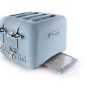 Delonghi CT04.AZ Argento Flora Four Slice Toaster - Blue