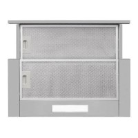 CDA 60cm Telescopic Canopy Cooker Hood - Silver
